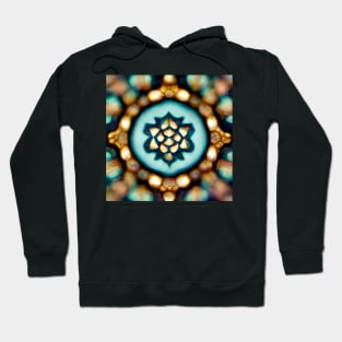 Stained glass fractal Mandala pattern Hoodie